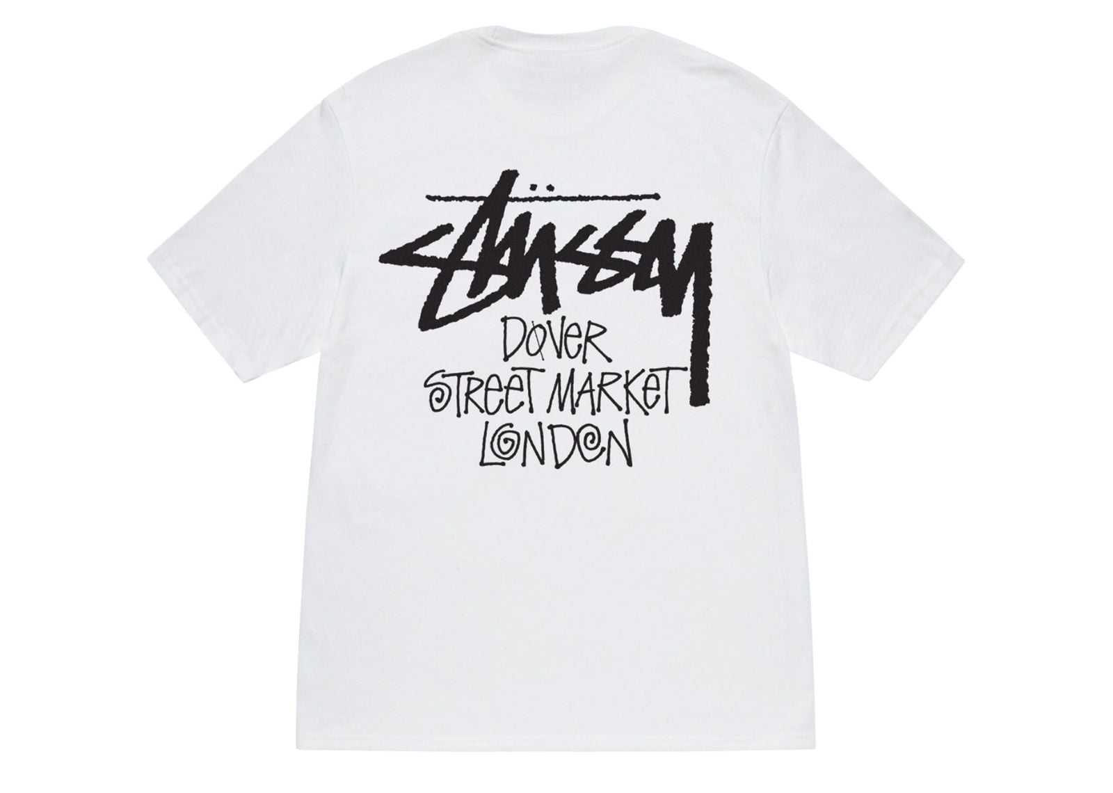 stussy x dover street market london tee white 2 1
