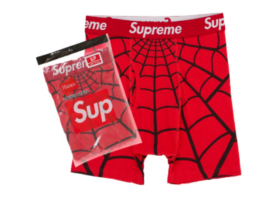 Supreme Hanes Spider-Man Boxer Briefs (2 Pack) Red