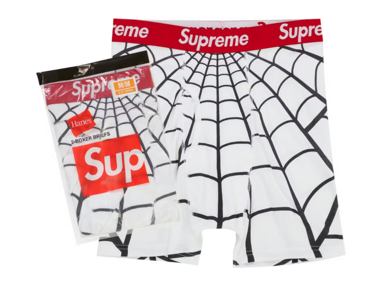 supreme hanes spider man boxer briefs 2 pack white 1 1