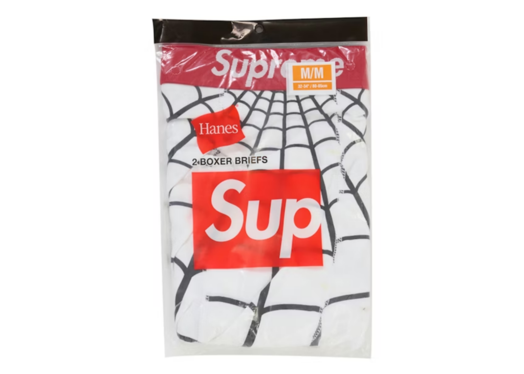 Supreme Hanes Spider-Man Boxer Briefs (2 Pack) White - SUP-SUPREM