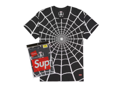 Supreme Hanes Spider-Man Tagless Tees (2 Pack) Black