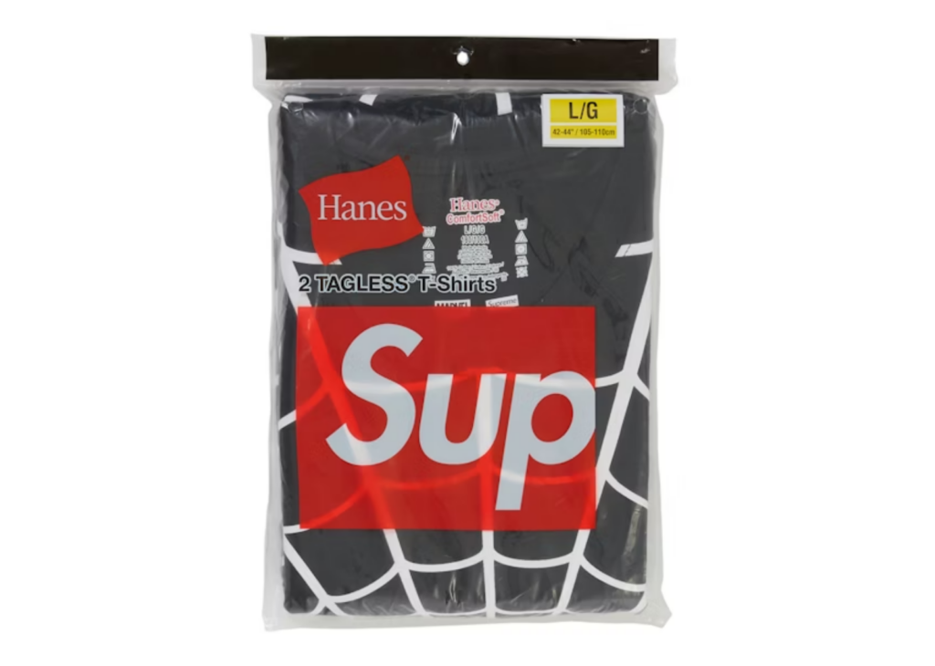 Supreme Hanes Spider-Man Tagless Tees (2 Pack) Black - SUP-SUPREM