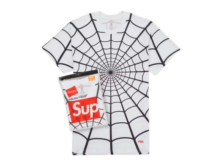 supreme hanes spider man tagless tees 2 pack white 1 1