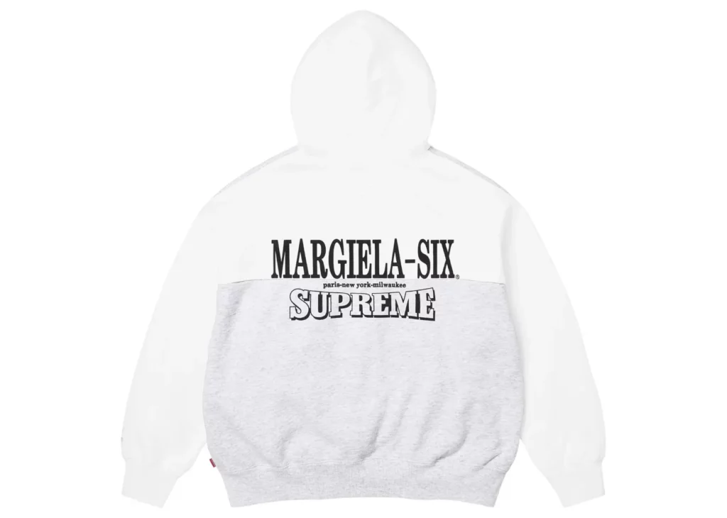 Supreme x MM6 Maison Margiela Eagle Zip Up Hooded Sweatshirt Ash