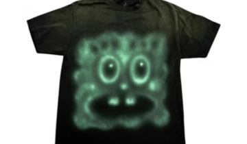 Travis Scott Cactus Jack x Spongebob Krabby Patty Tee Black