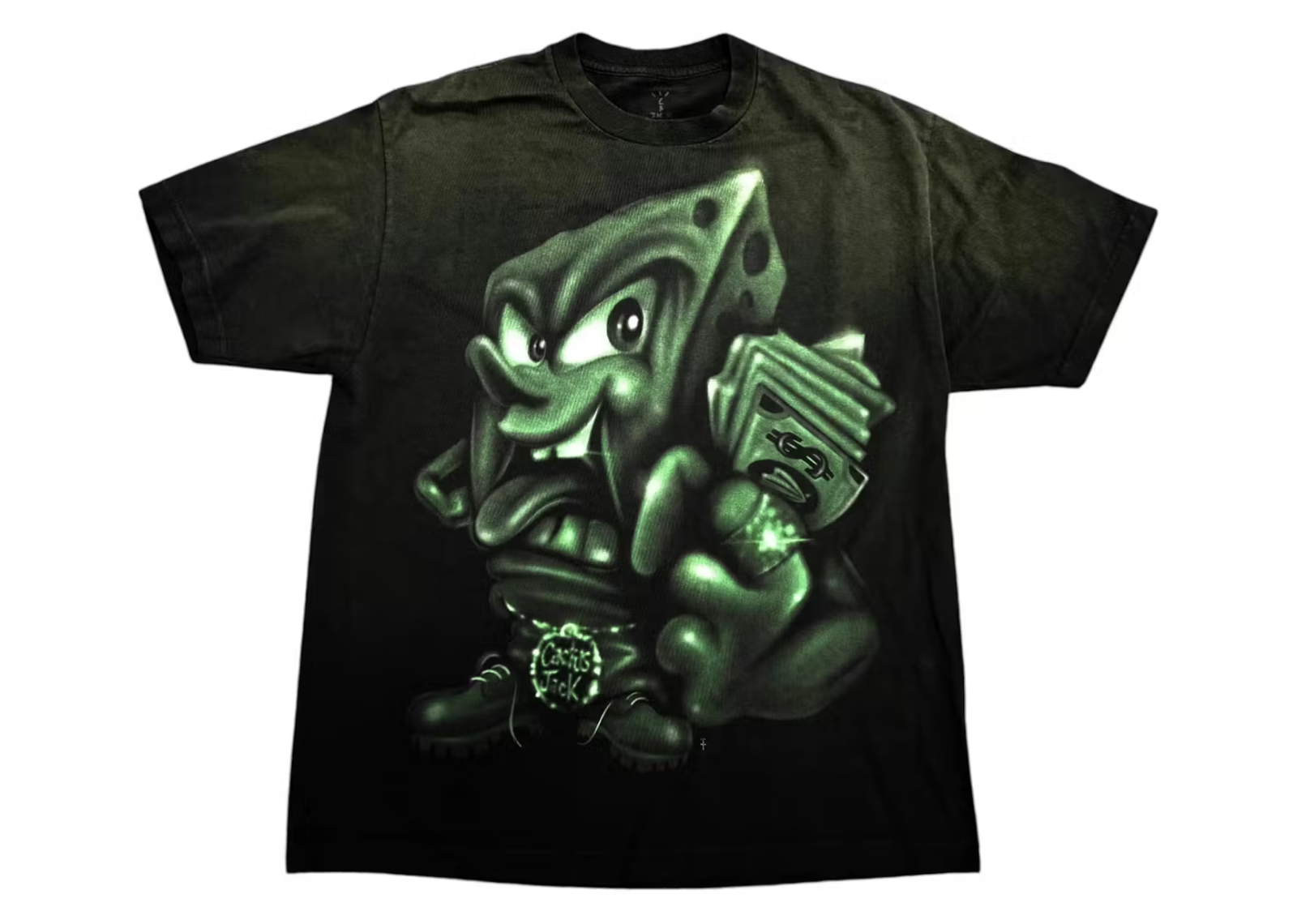 travis scott cactus jack x spongebob mr krabs tee black 1 1