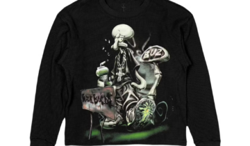 Travis Scott Cactus Jack x Spongebob Rock Bottom Longsleeve Thermal Black