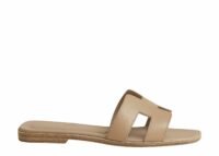 hermes oran sandal camel box calfskin leather