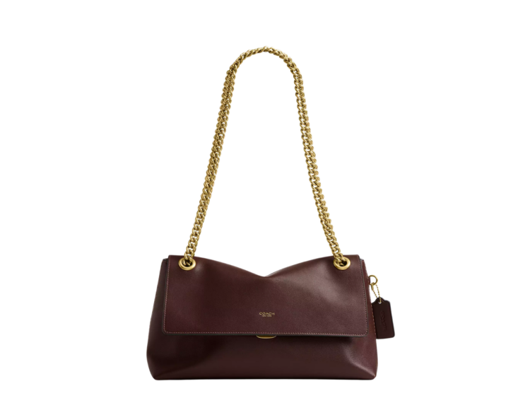 coach chelsea shoulder bag 30 with chain brassmaple 1 1