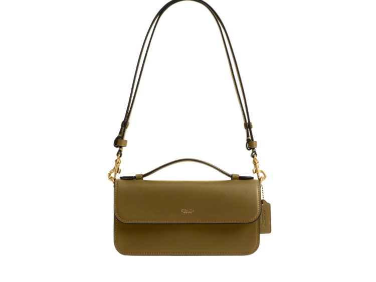 coach elora top handle crossbody bag brassmuted olive 1 1