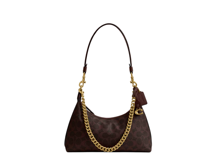 coach juliet shoulder bag 25 in signature canvas brassmaple 1 1