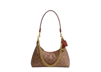 coach juliet shoulder bag 25 in signature canvas brasstan caramel 1 1