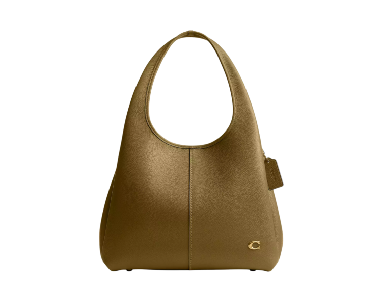 coach lana shoulder bag brassmuted olive 1 1