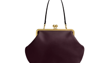 Coach Large Kisslock Frame Bag Brass/Black Currant