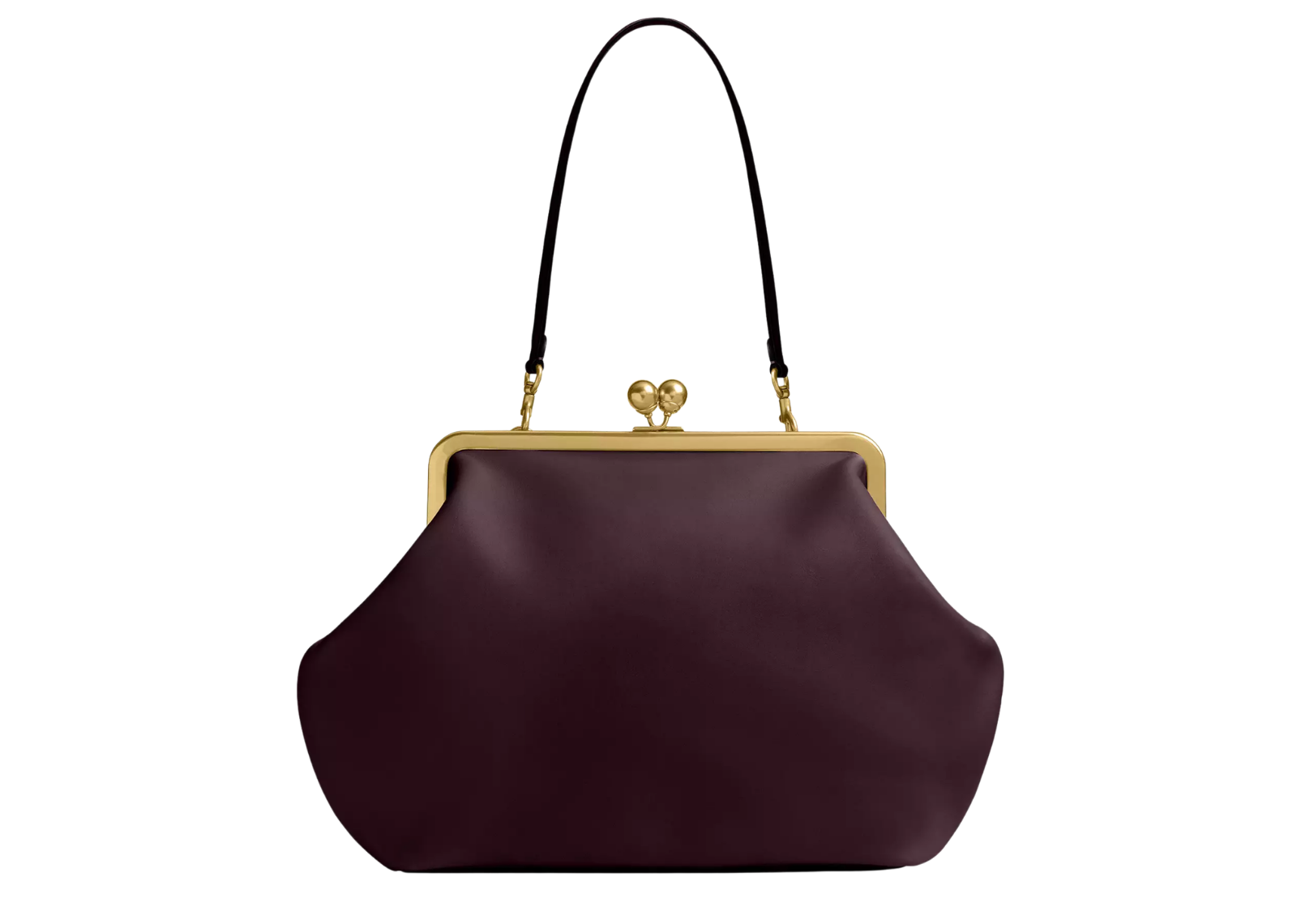 coach large kisslock frame bag brassblack currant 1 1