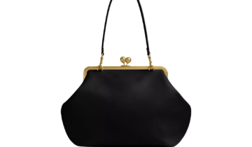 Coach Large Kisslock Frame Bag Brass/Black