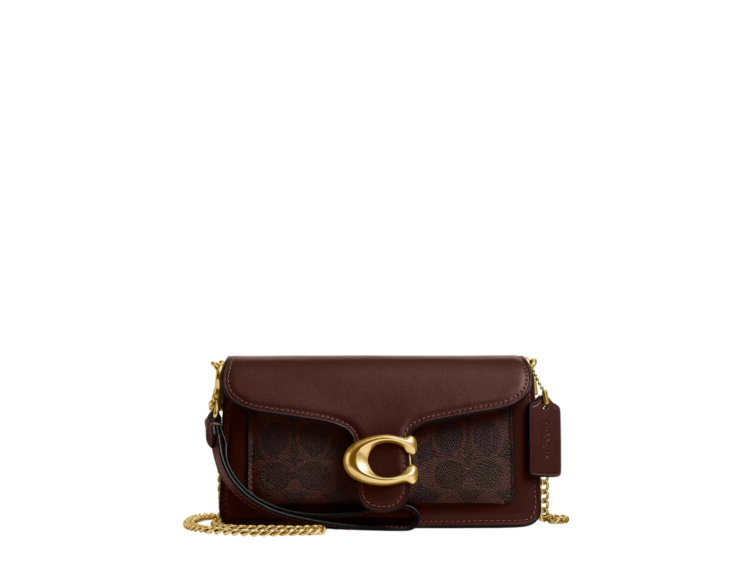 coach tabby chain crossbody bag 19 in signature canvas brassmaple 1 1