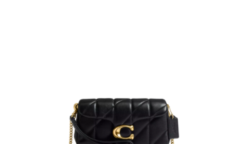 Coach Tabby Chain Crossbody Bag 19 With Quilting Brass/Black