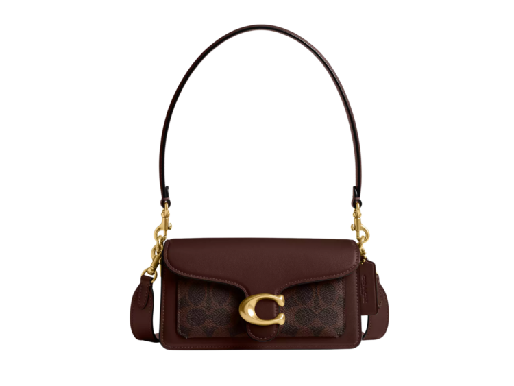coach tabby shoulder bag 20 in signature canvas brassmaple 1 1