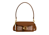 coach tabby shoulder bag 20 in signature canvas brasstan brown 1 1