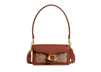 coach tabby shoulder bag 20 in signature canvas brasstan caramel 1 1