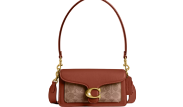 Coach Tabby Shoulder Bag 20 In Signature Canvas Brass/Tan Caramel