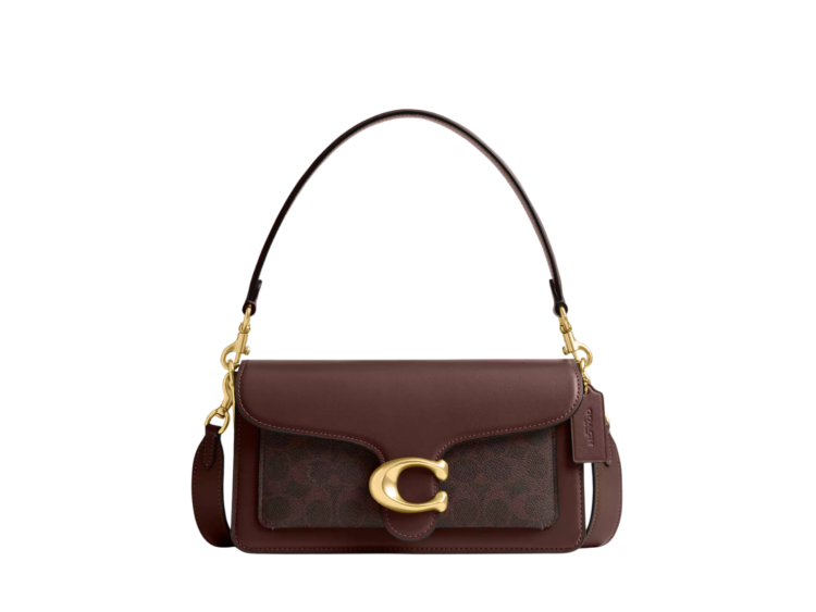 coach tabby shoulder bag 26 in signature canvas brassmaple 1 1