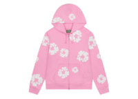 Denim Tears Cotton Wreath Zip Hoodie Pink