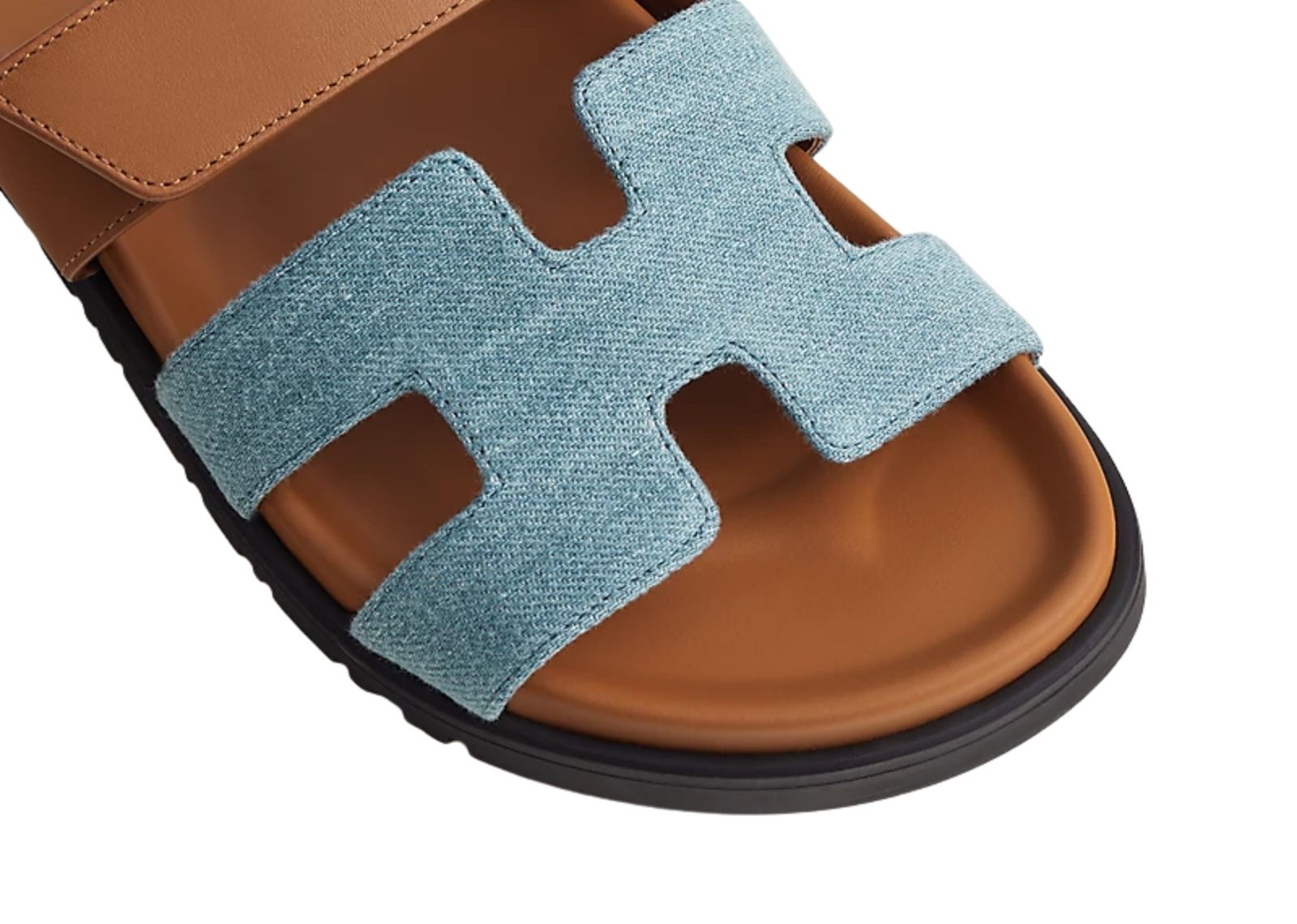hermes chypre sandal bleu clair denim and calfskin leather 3 1