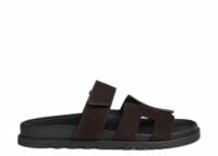 Hermes Chypre Sandal Marron Suede Goatskin
