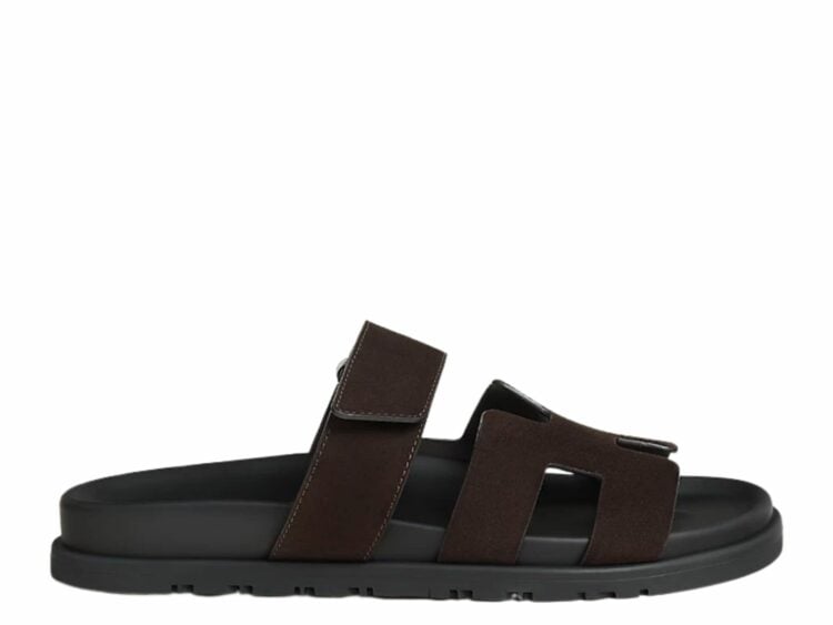 hermes chypre sandal marron suede goatskin 1 1