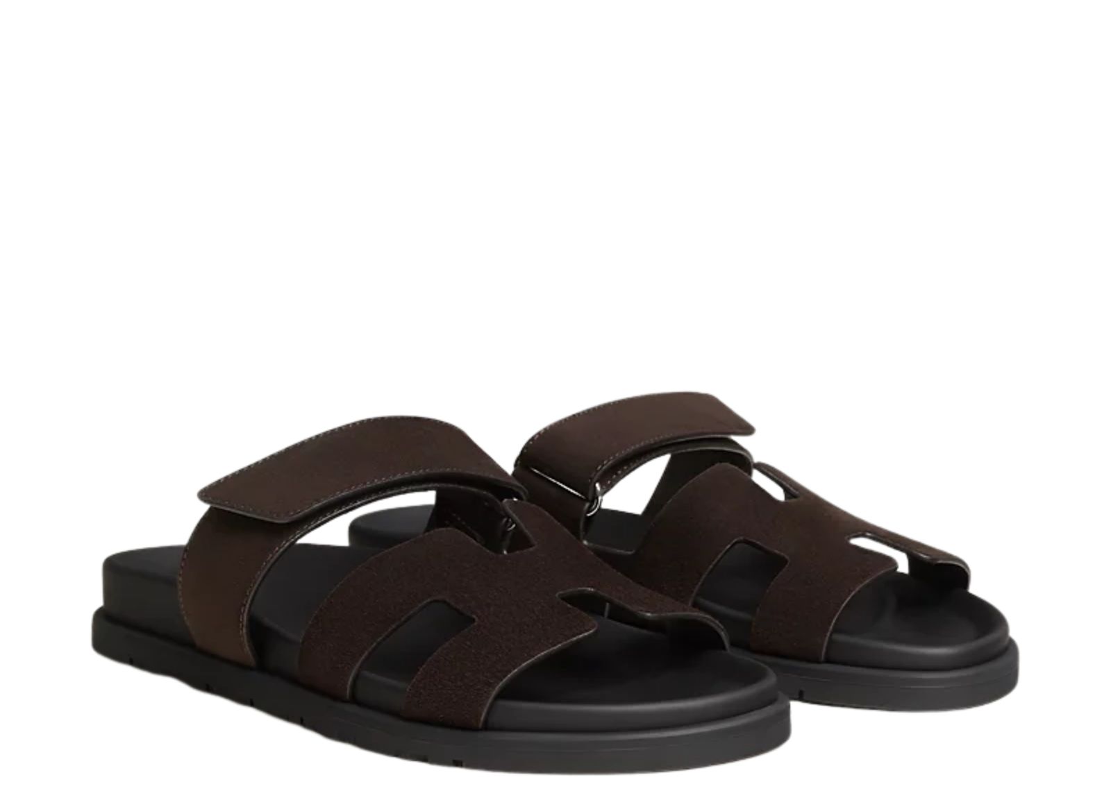 hermes chypre sandal marron suede goatskin 2 1