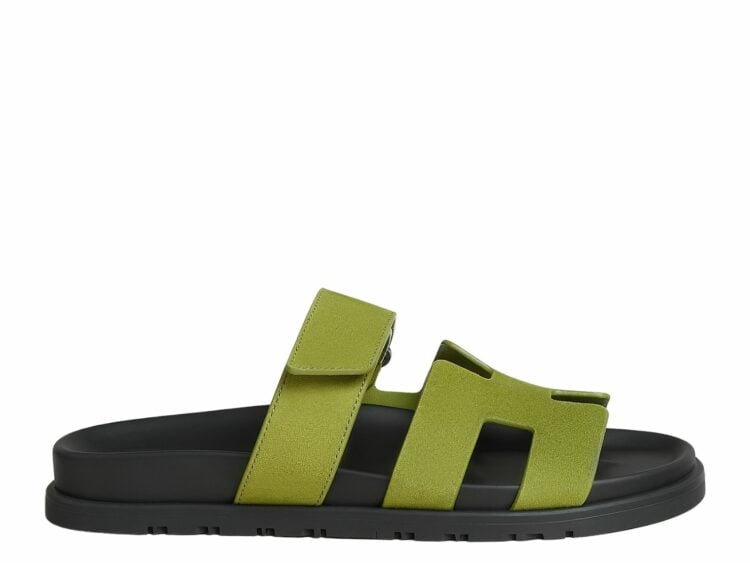 hermes chypre sandal vert olive suede goatskin 1 1