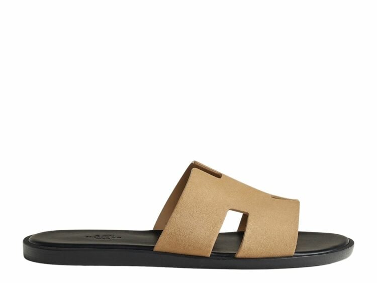 hermes izmir sandal beige albatre suede 1 1