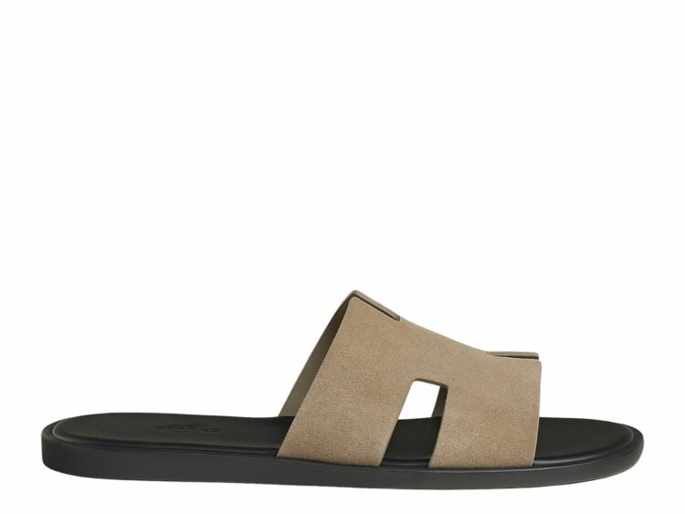hermes izmir sandal beige sable suede 1 1