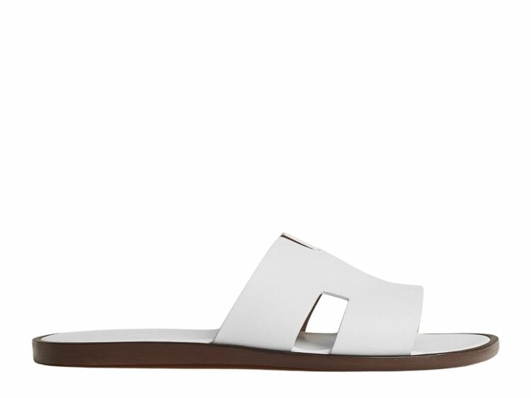 hermes izmir sandal blanc smooth calfskin leather 1 1