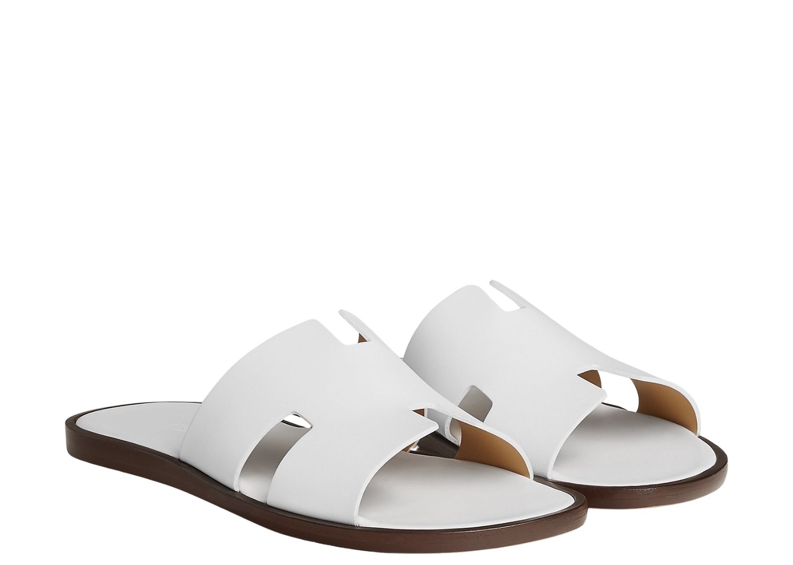 hermes izmir sandal blanc smooth calfskin leather 2 1