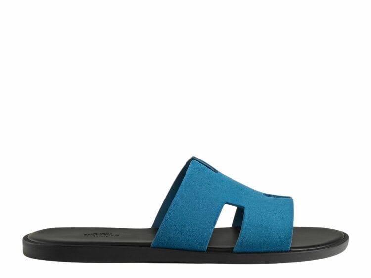 hermes izmir sandal bleu bleuet suede 1 1