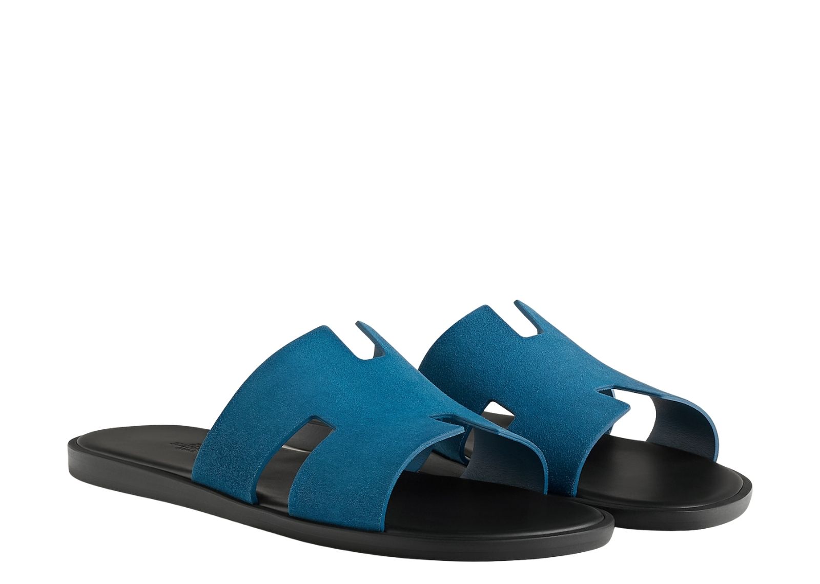 hermes izmir sandal bleu bleuet suede 2 1
