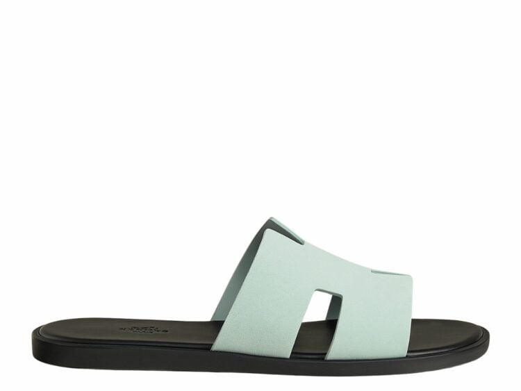 hermes izmir sandal bleu glacier suede 1 1