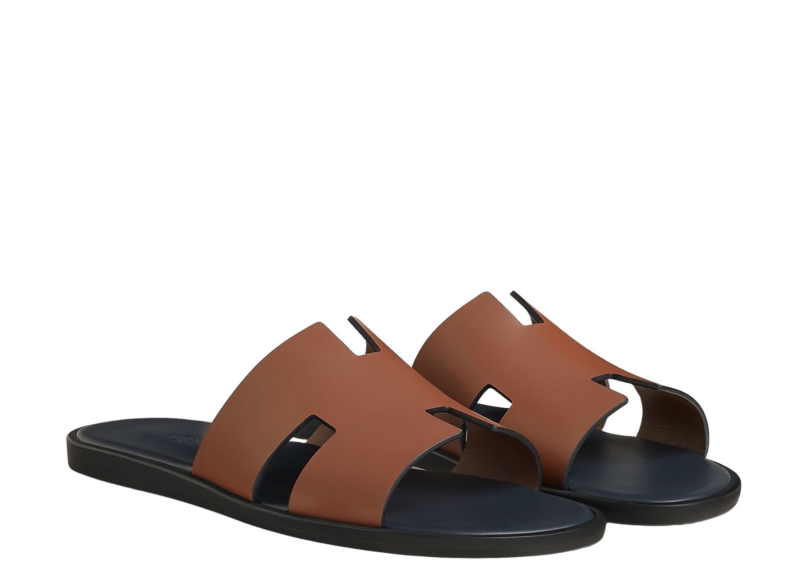hermes izmir sandal gold navy smooth calfskin leather 2 1