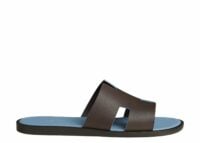 hermes izmir sandal moka bleu jean smooth calfskin leather 1 1