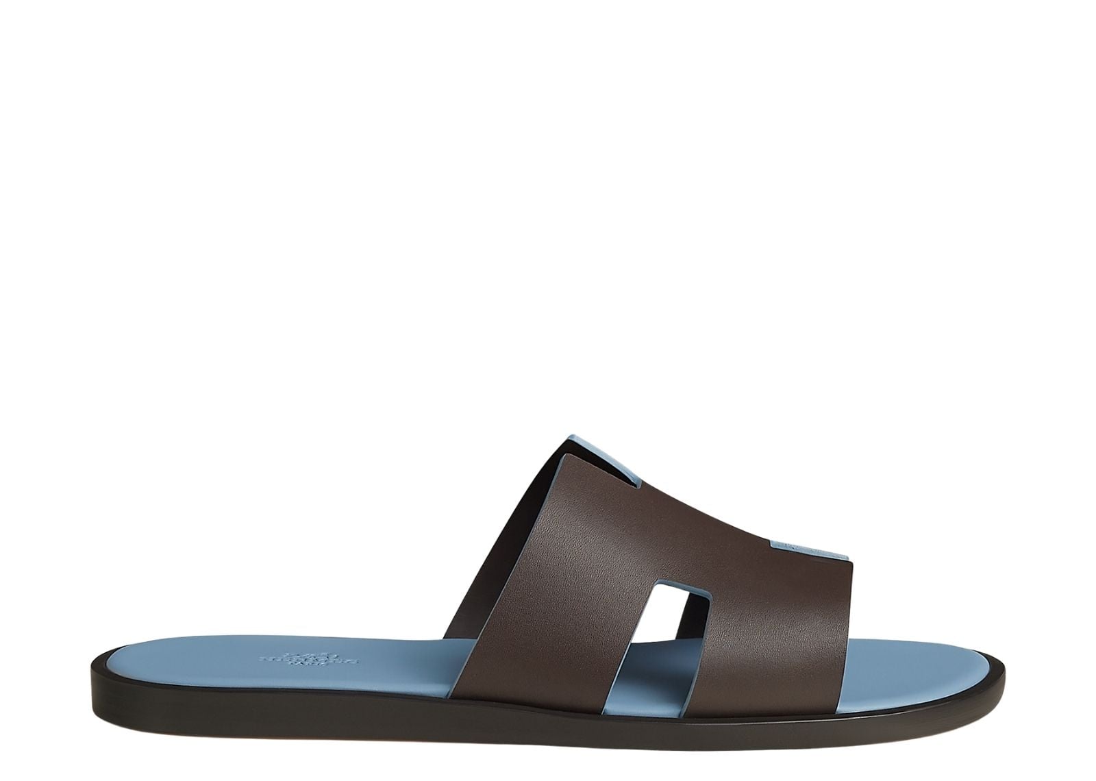 hermes izmir sandal moka bleu jean smooth calfskin leather 1 1