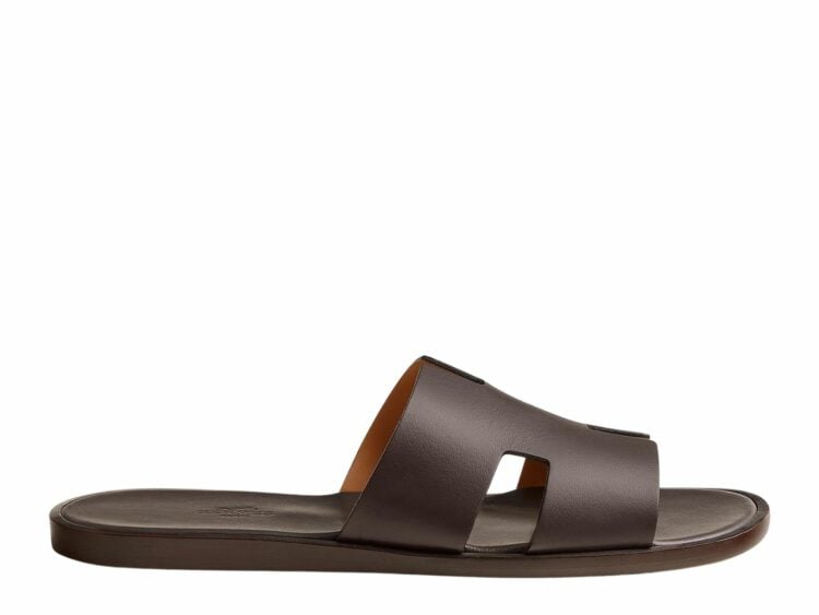 hermes izmir sandal moka smooth calfskin leather 1 3