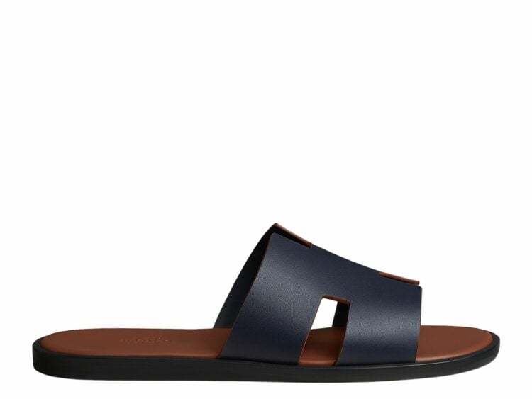 hermes izmir sandal navy gold smooth calfskin leather 1 1