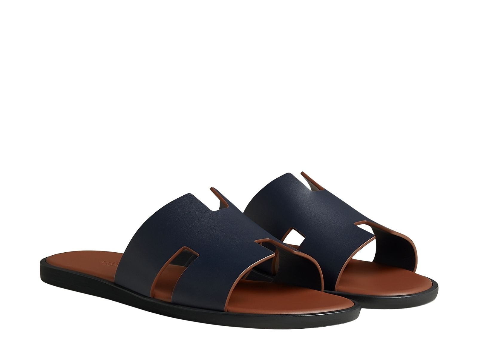 hermes izmir sandal navy gold smooth calfskin leather 2 1