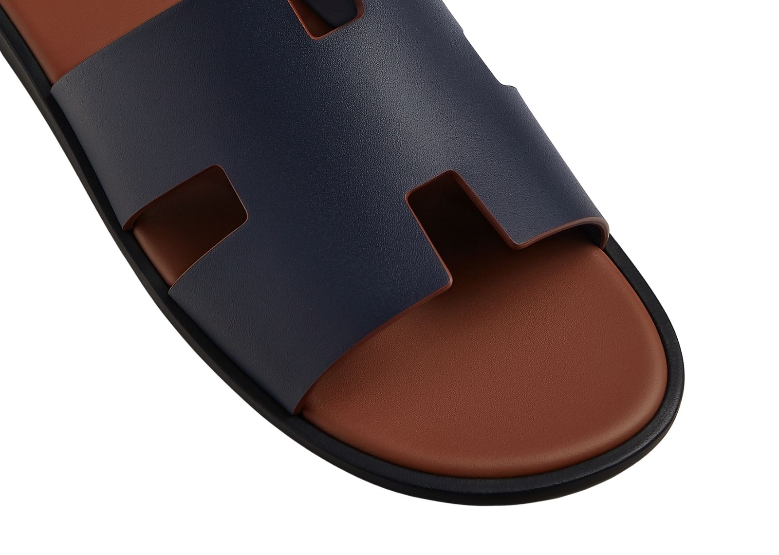 hermes izmir sandal navy gold smooth calfskin leather 4 1
