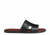hermes izmir sandal noir rouge h smooth calfskin leather 1 1