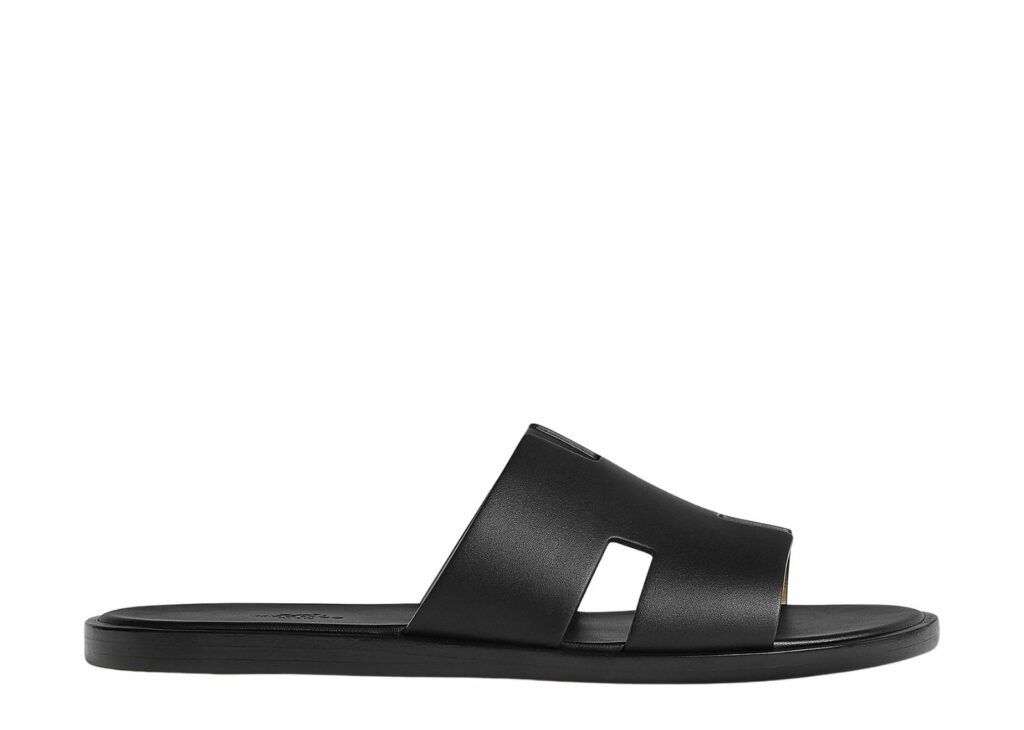 Hermes Izmir Sandal Noir Smooth Calfskin Leather - H041141ZH01390