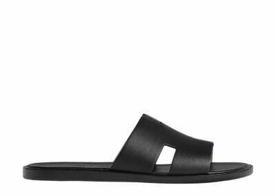 hermes izmir sandal noir smooth calfskin leather 1 1